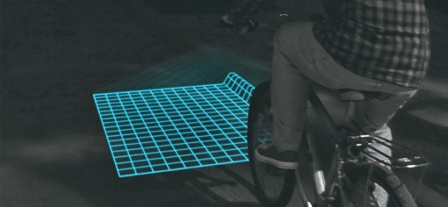 Lumigrids - светодиодный проектор, который обезопасит велосипедистов от выбоин