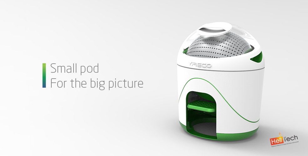 Инновационная стиральная машина с ручным приводом.